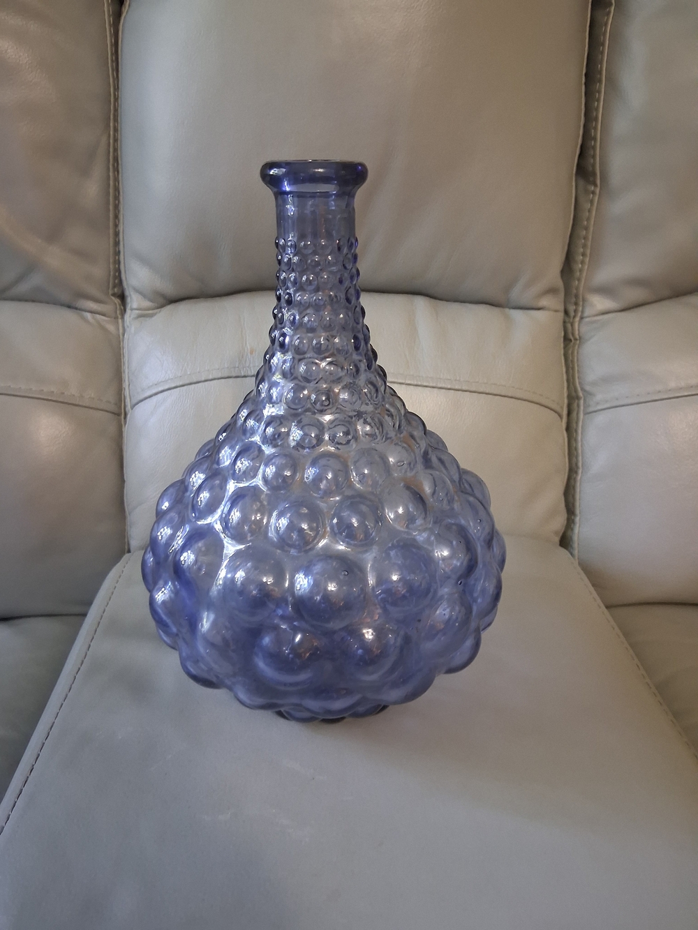 Vintage Empoli Italian "Genie Bottle" Hobnail Vase